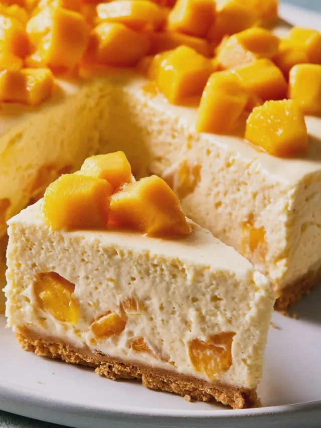 Pay de mango sin horno cremoso y delicioso