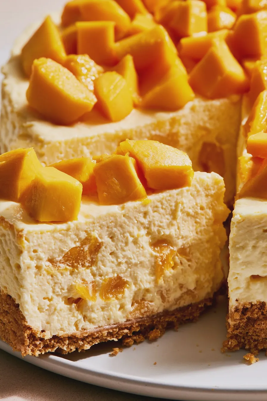 pay de mango sin horno