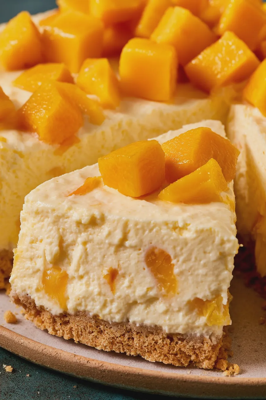 pay de mango sin horno