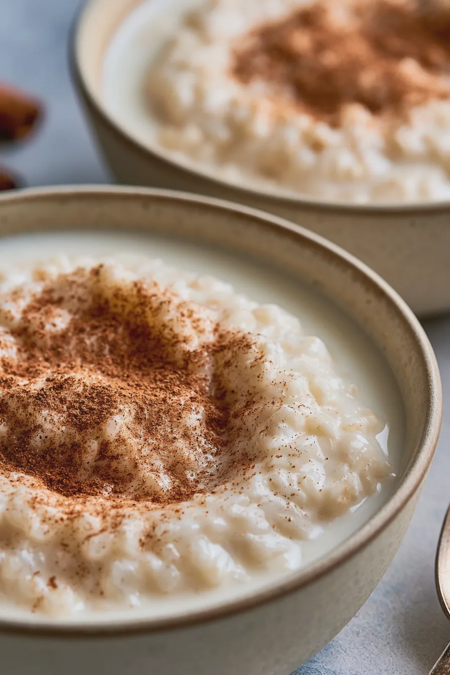 arroz con leche y canela