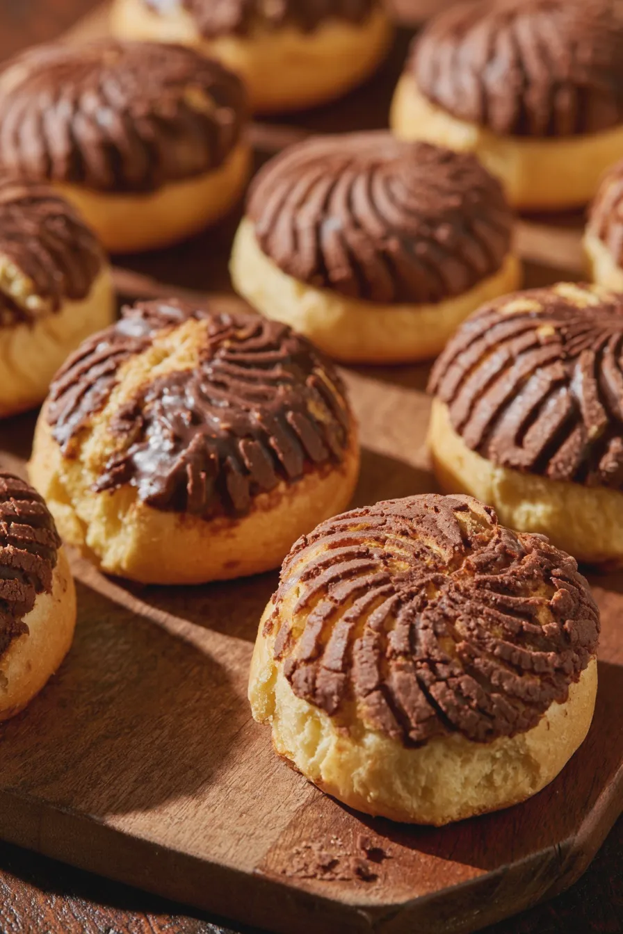 conchas de chocolate
