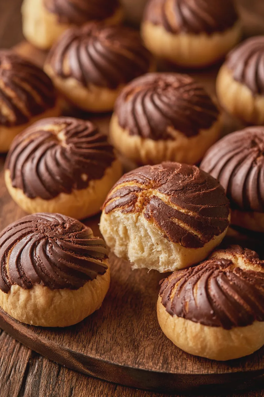 conchas de chocolate