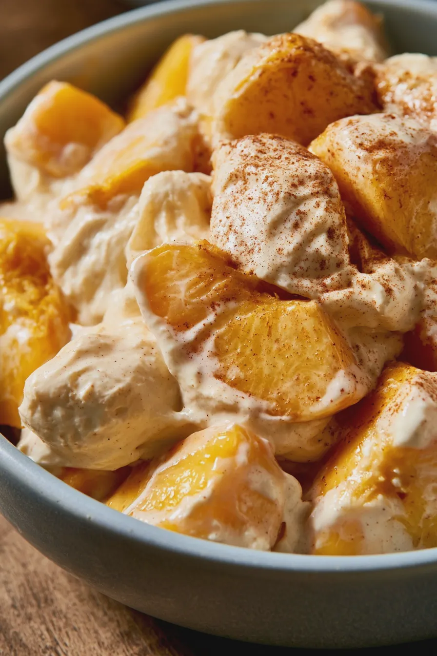 duraznos con crema