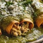 enchiladas de pollo con chile verde