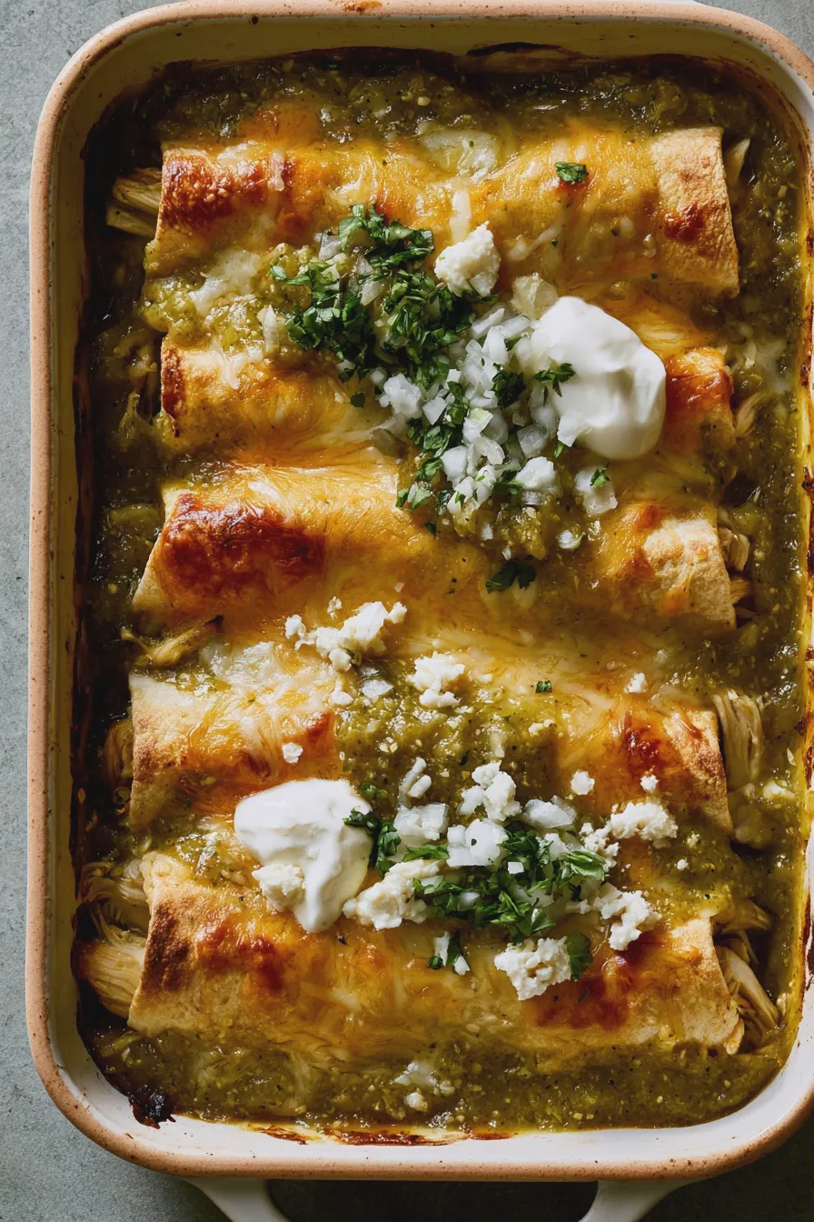 enchiladas verdes de pollo