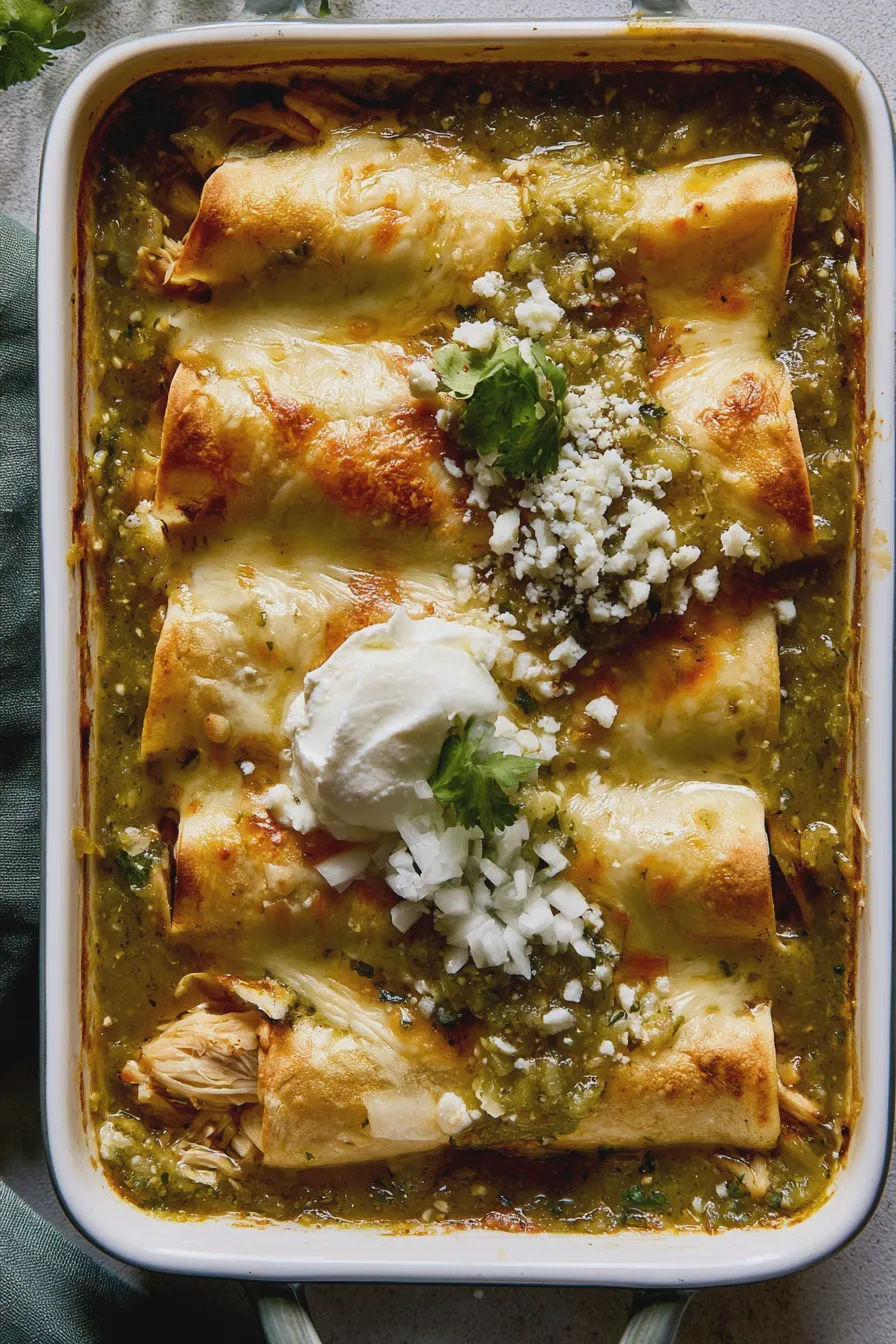 enchiladas verdes de pollo