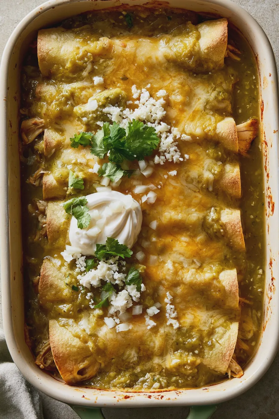 enchiladas verdes de pollo