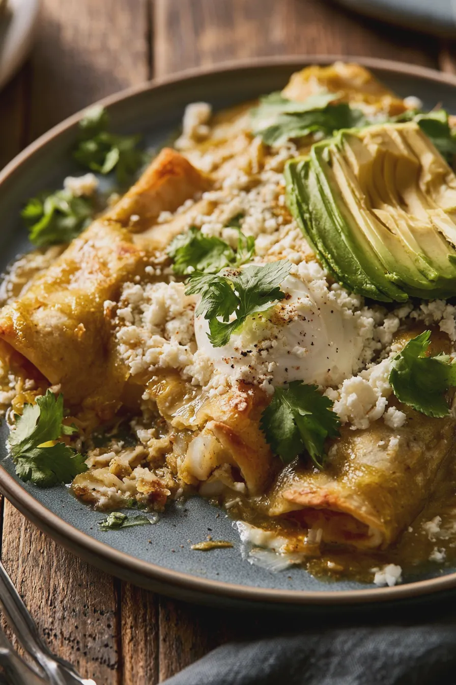 Enchiladas Verdes Vegetarianas Fáciles y Deliciosas