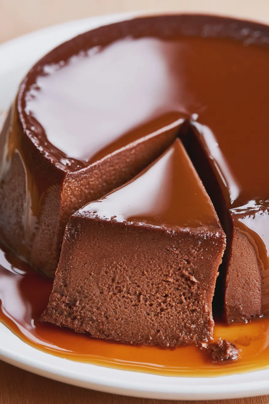 flan de chocolate