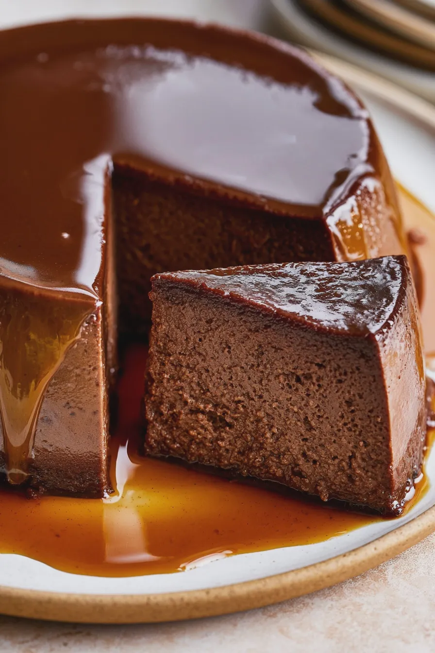 flan de chocolate
