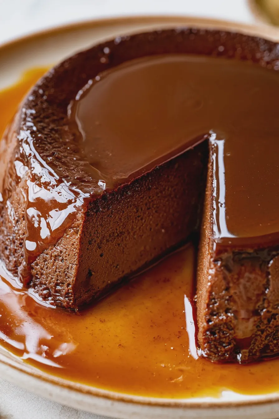 flan de chocolate