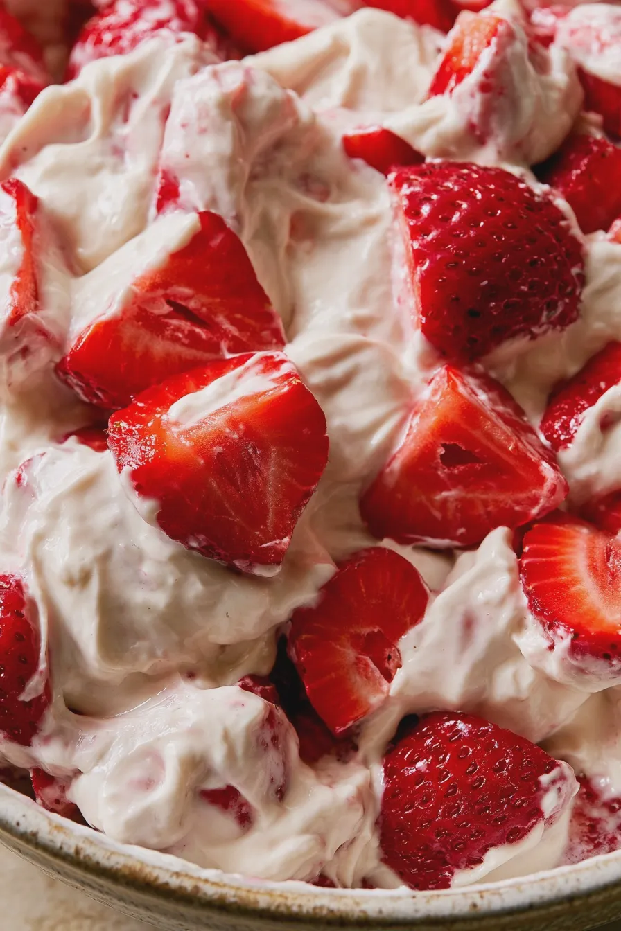 fresas con crema