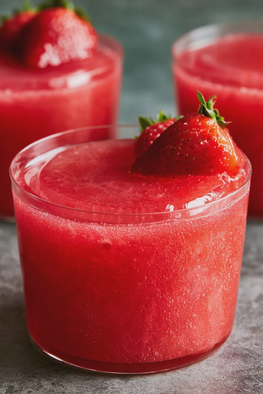 Gelatina de fresa con crema fácil y rápida