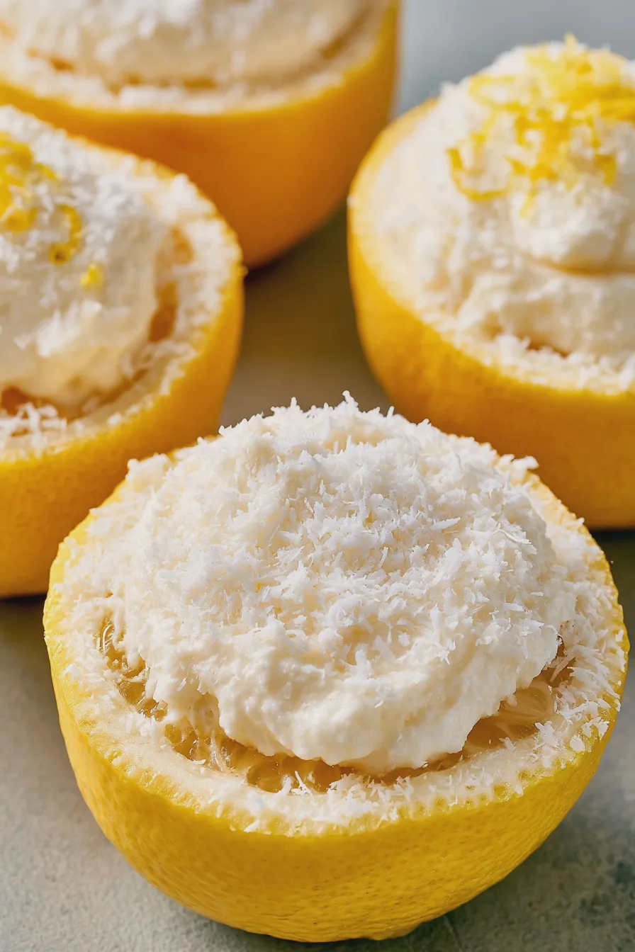 limón relleno de coco