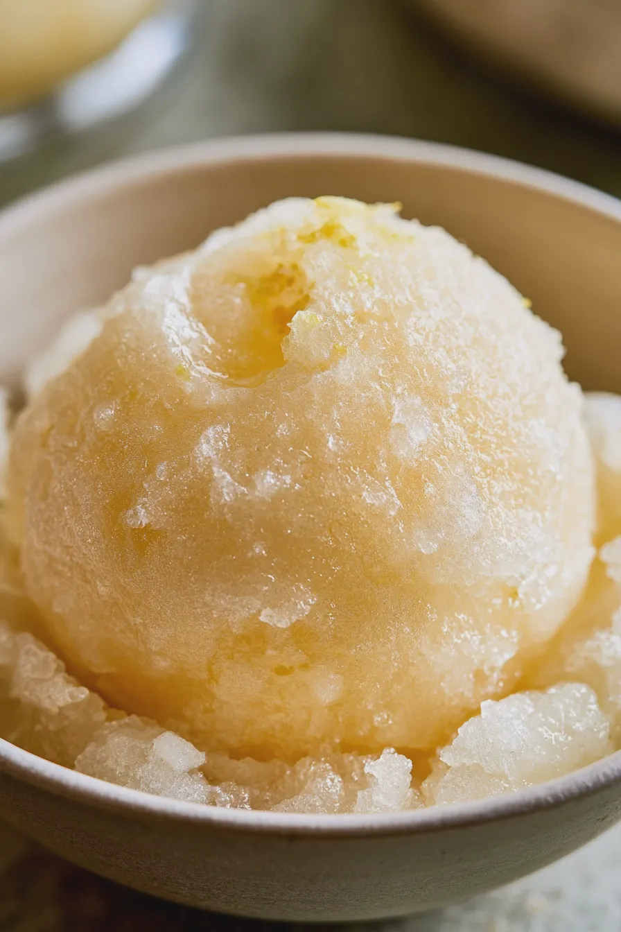 Nieve de limón casera fácil y rápida para disfrutar