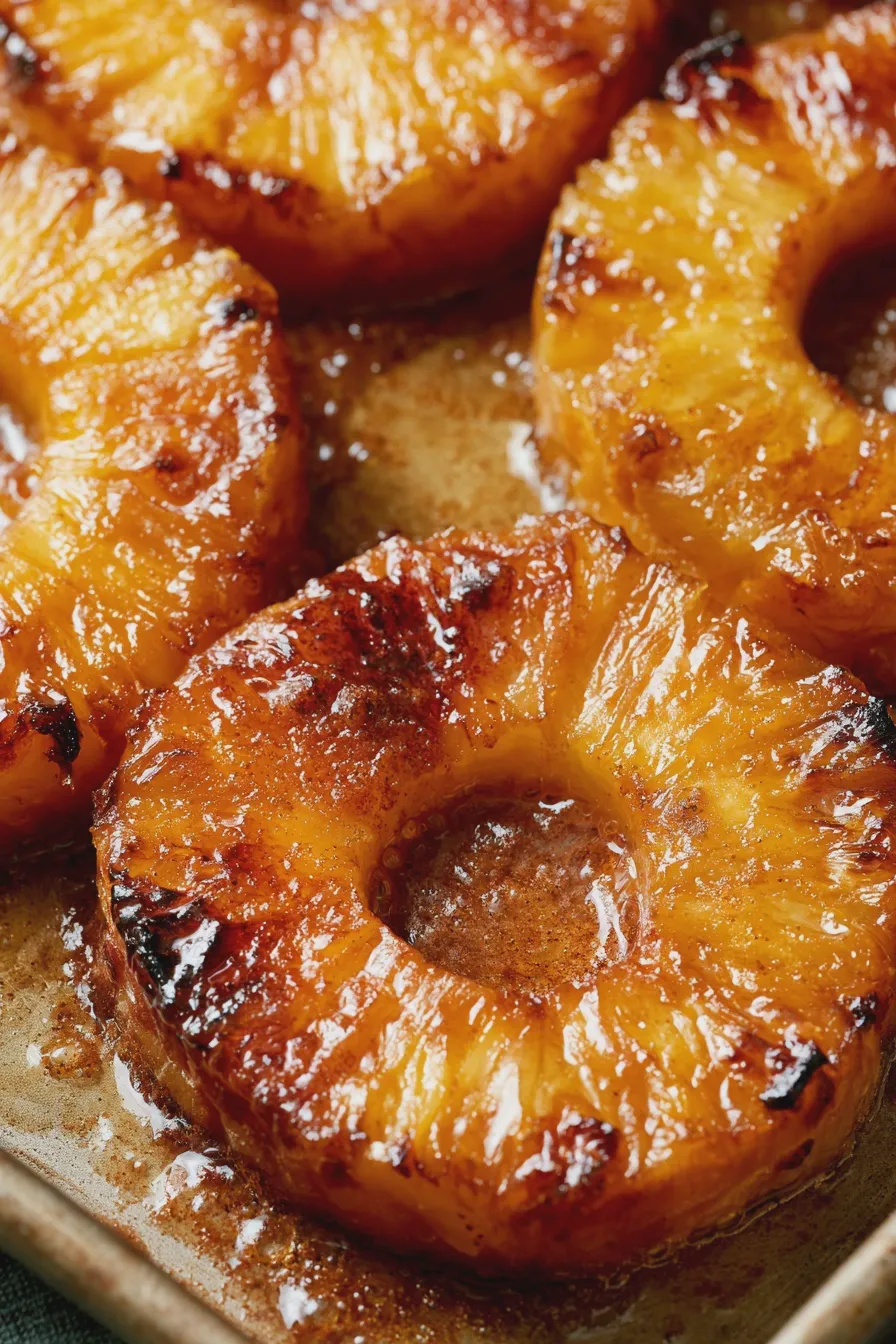 Piña con canela al horno fácil y rápida