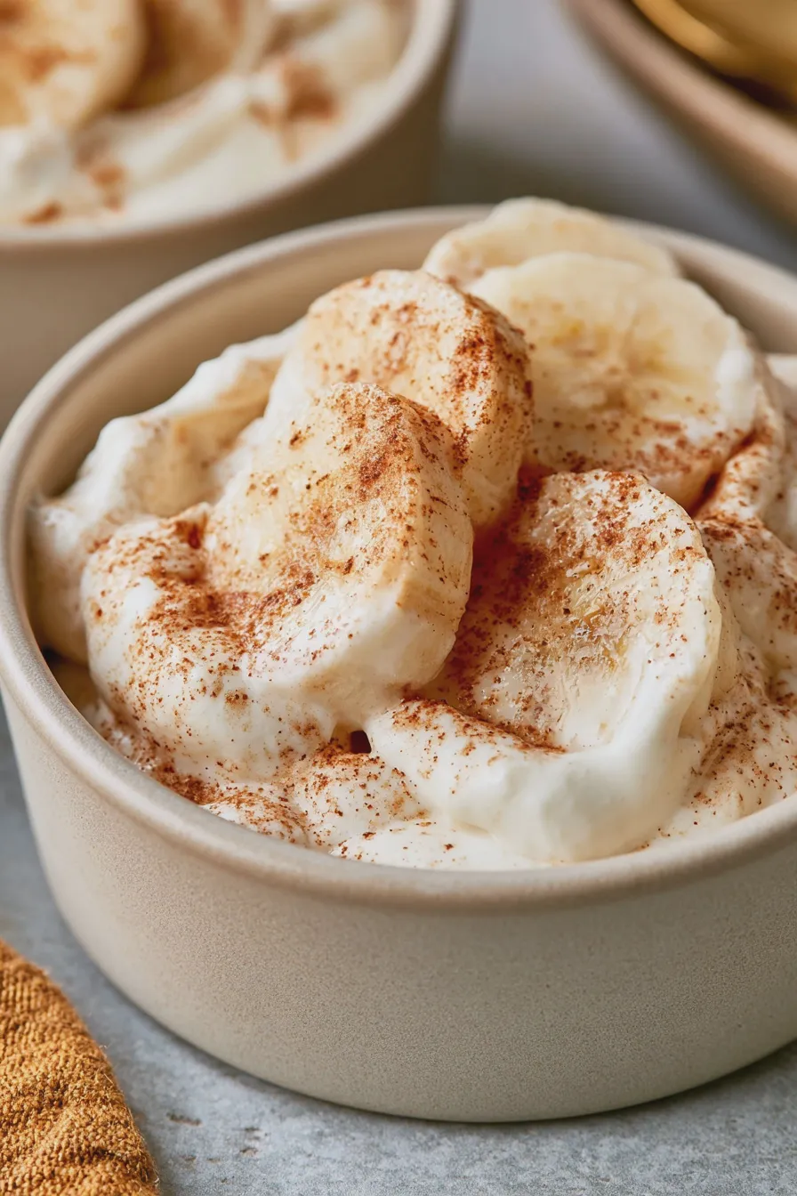 plátanos con crema