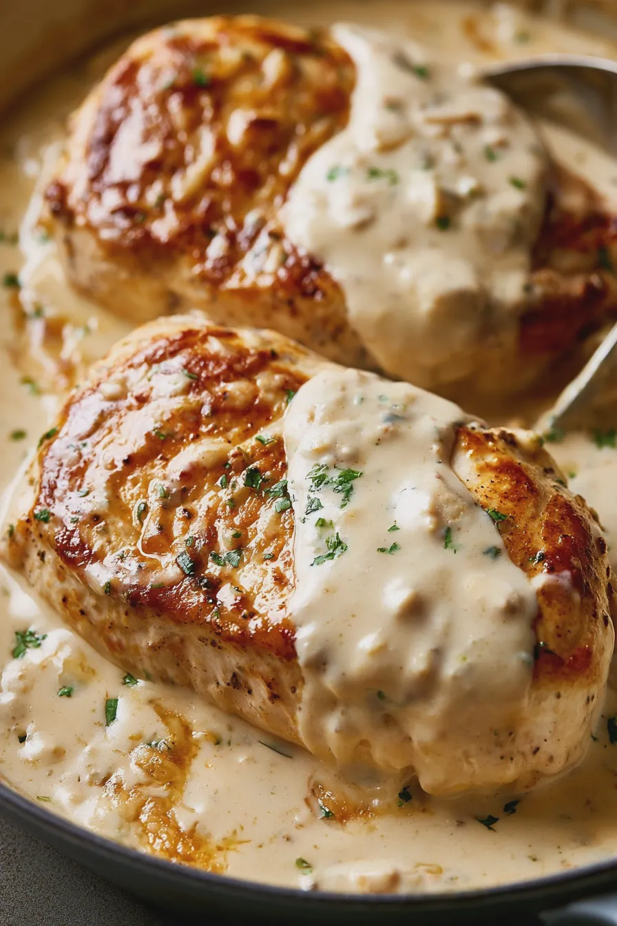 pollo en salsa blanca