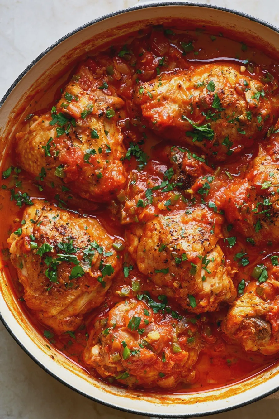 pollo en salsa de tomate
