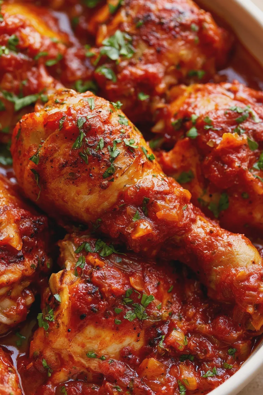 Pollo Entomatado Fácil y Rápido