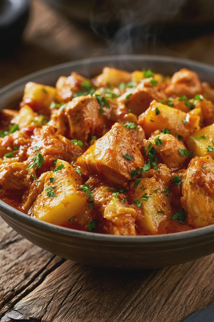 pollo guisado con papas
