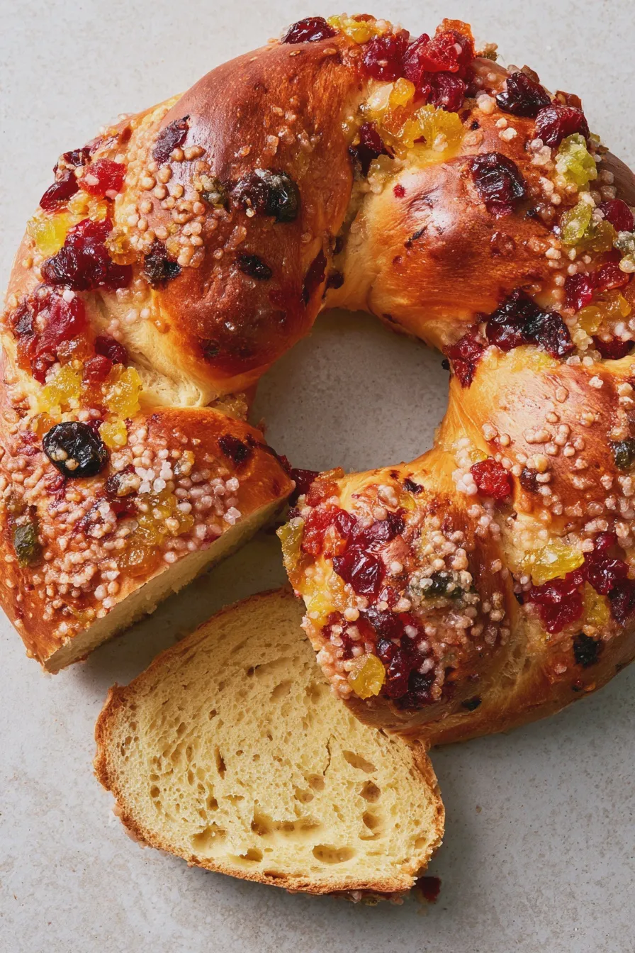 Rosca de Reyes tradicional receta fácil y esponjosa