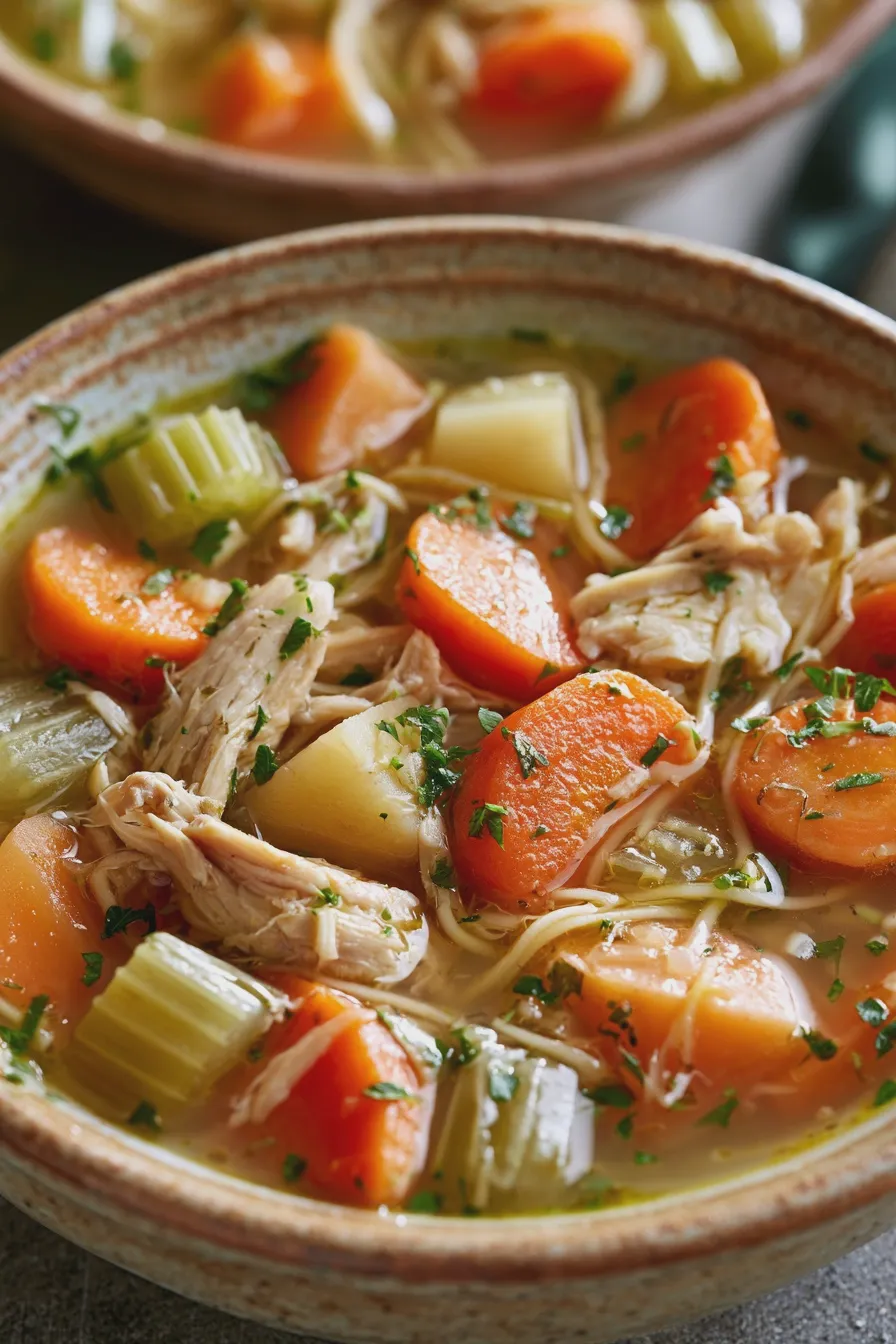 sopa de pollo casera