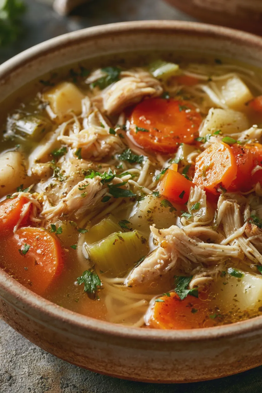 sopa de pollo casera