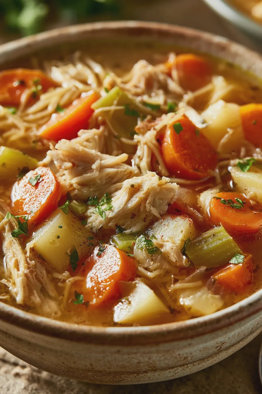sopa de pollo casera