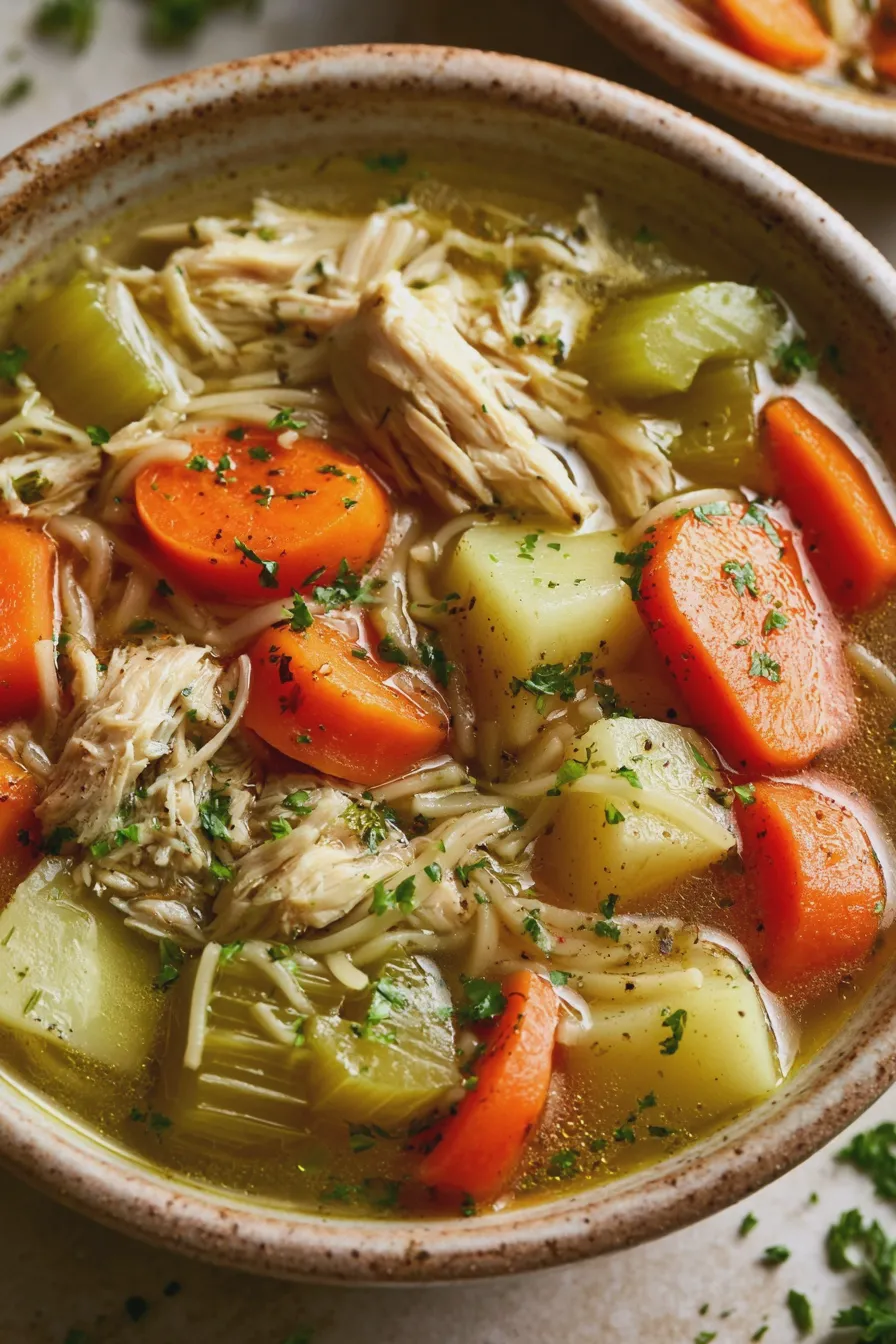 sopa de pollo casera