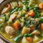 sopa de pollo y verduras