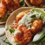 tacos de camarón empanizado