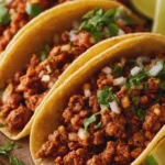 tacos de carne molida mexicanos