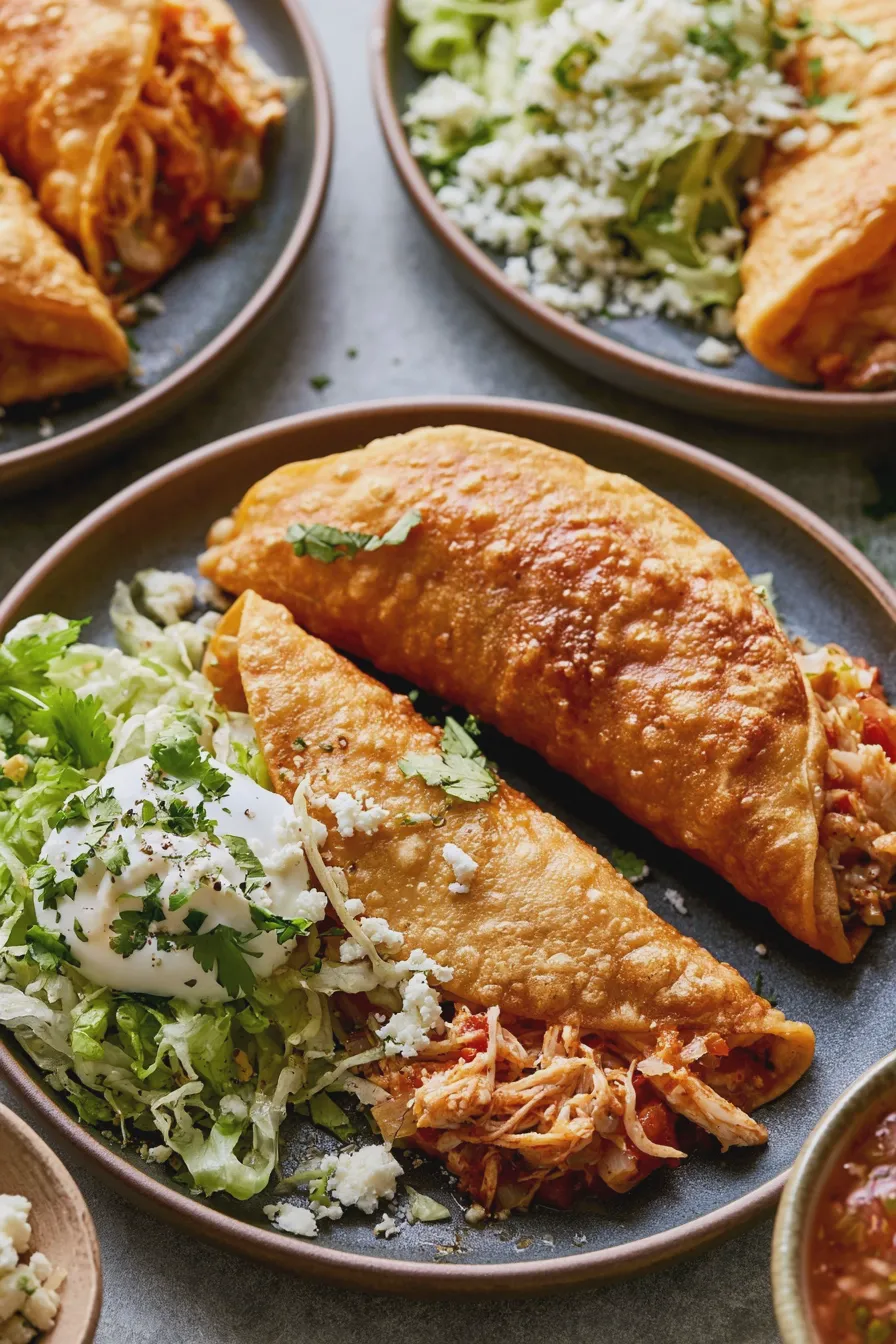 Tacos dorados de pollo receta fácil y crujiente