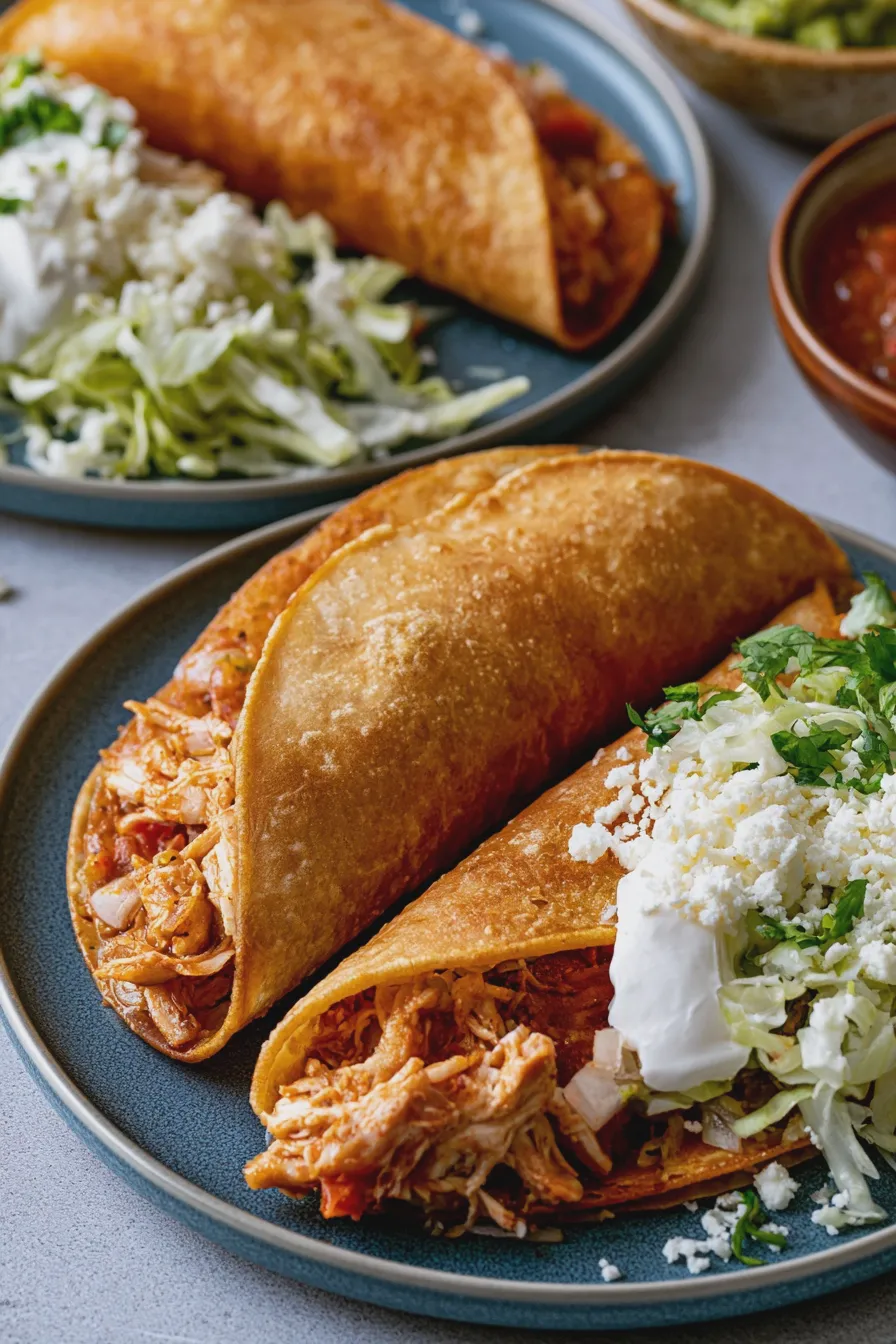 tacos dorados de pollo