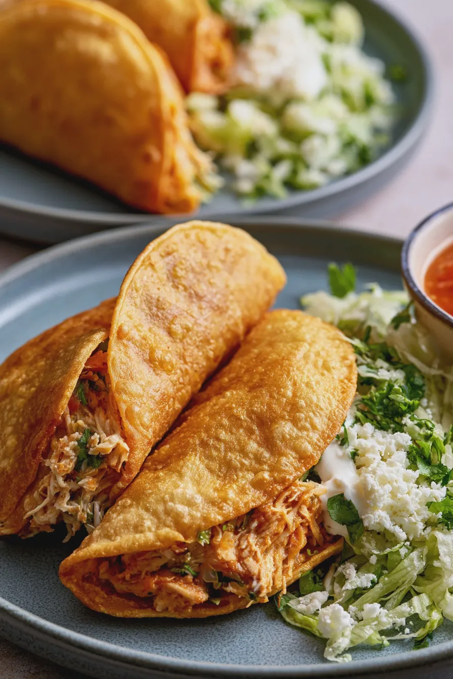 tacos dorados de pollo