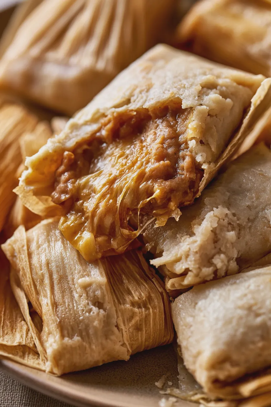 tamales de frijol y queso