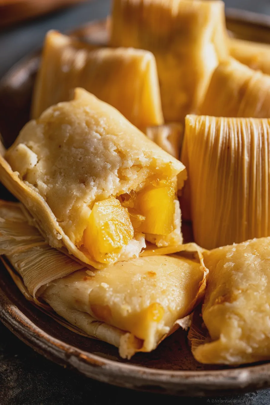 tamales de piña receta