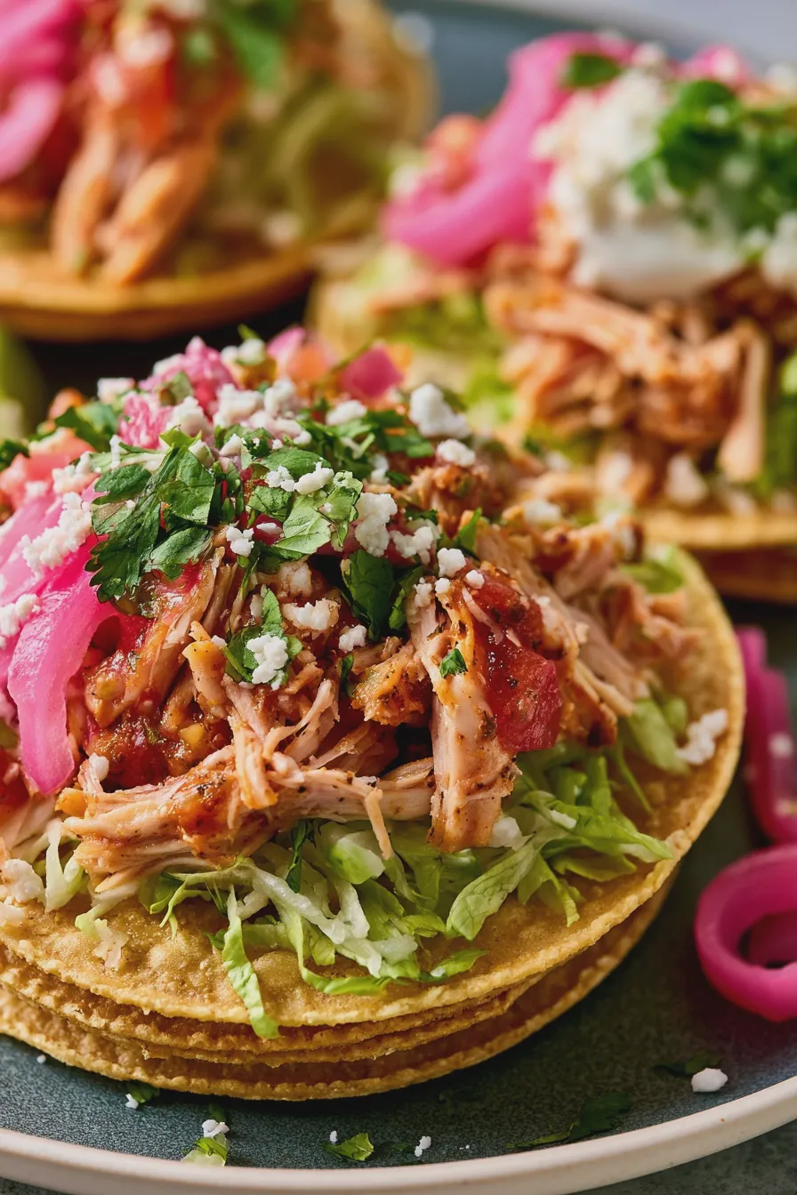 tostadas de pollo