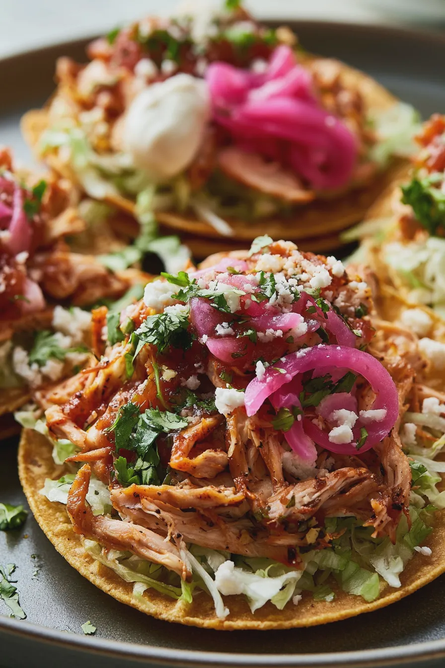 tostadas de pollo