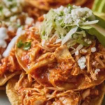 tostadas de tinga de pollo